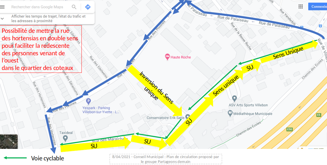 Nos propositions pour l'aménagement de la partie Est de la rue des Maraîchers